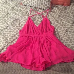 Hot Pink Romper
